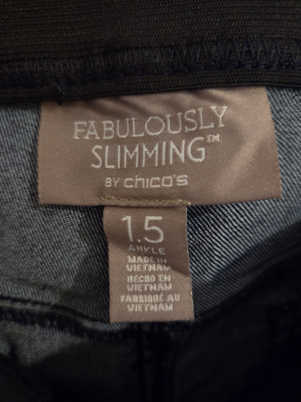 Chico's Fabulously Slimming Men Jeans in Black - Ankle Fit